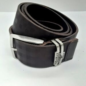 GP & Max Cuir Veritable Real Leather Vera Pelle Brown Belt 51" Made in Italy